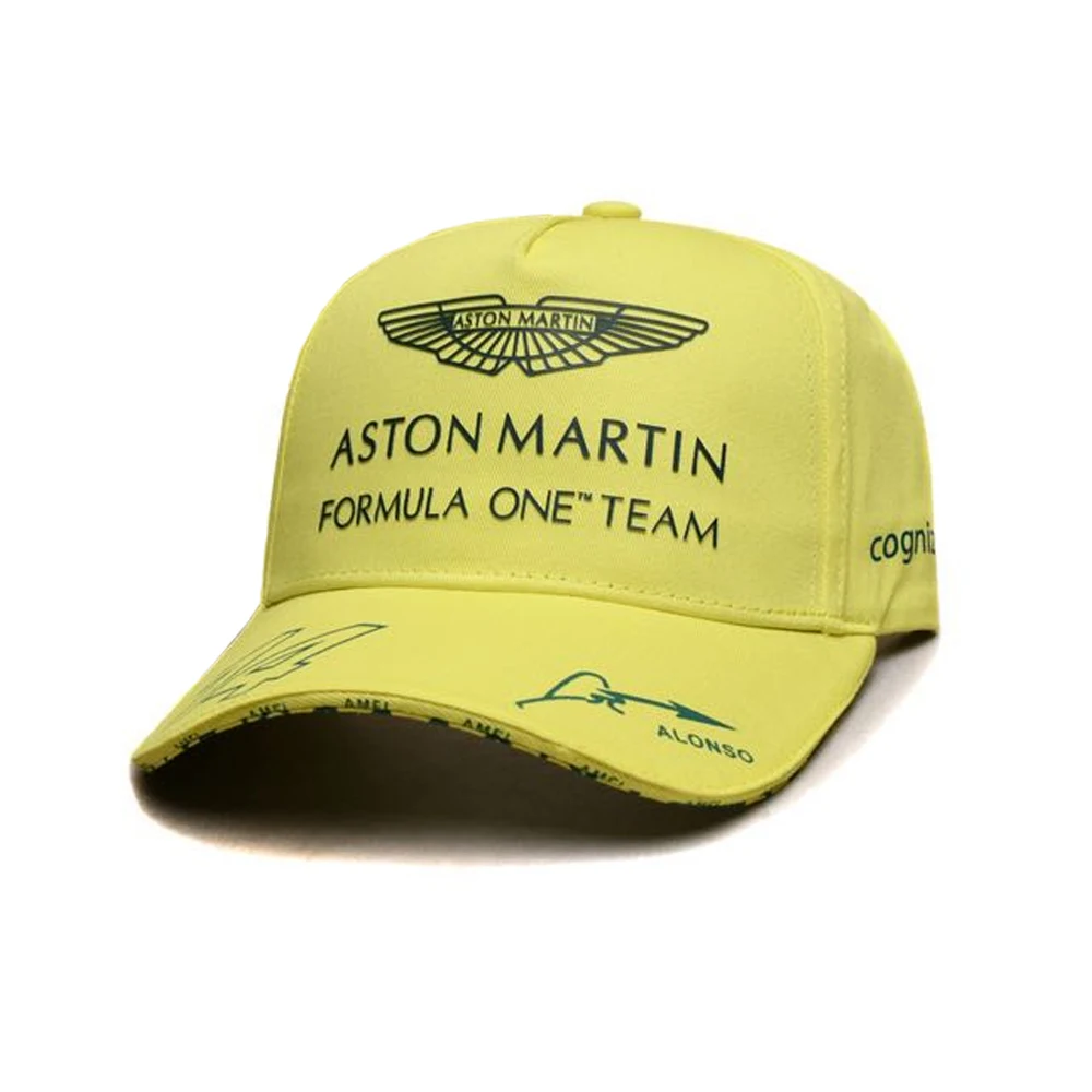 Cappellino da Baseball Casual da Uomo 2024 Aston Martin F1 2024 Cappello della Squadra Alonso Giallo Regalo per Fan F1