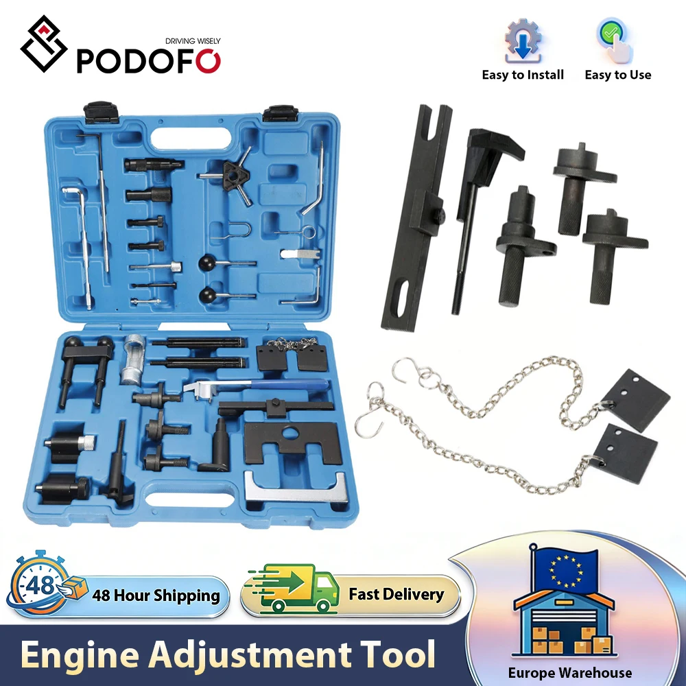 Attrezzo di regolazione albero a camme Podofo, strumento di controllo cinghia di distribuzione TDI, attrezzo di bloccaggio per VAG Audi VW 1.2 1.9 2.0 2.5 3.3 litri
