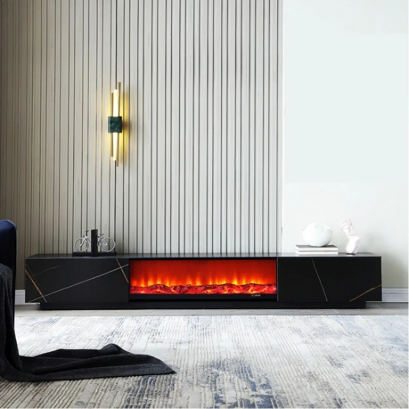 Meuble Tv De fond européen, simulateur De flamme, cheminée électrique, meuble De luxe De styliste, meubles De télévision pour la maison