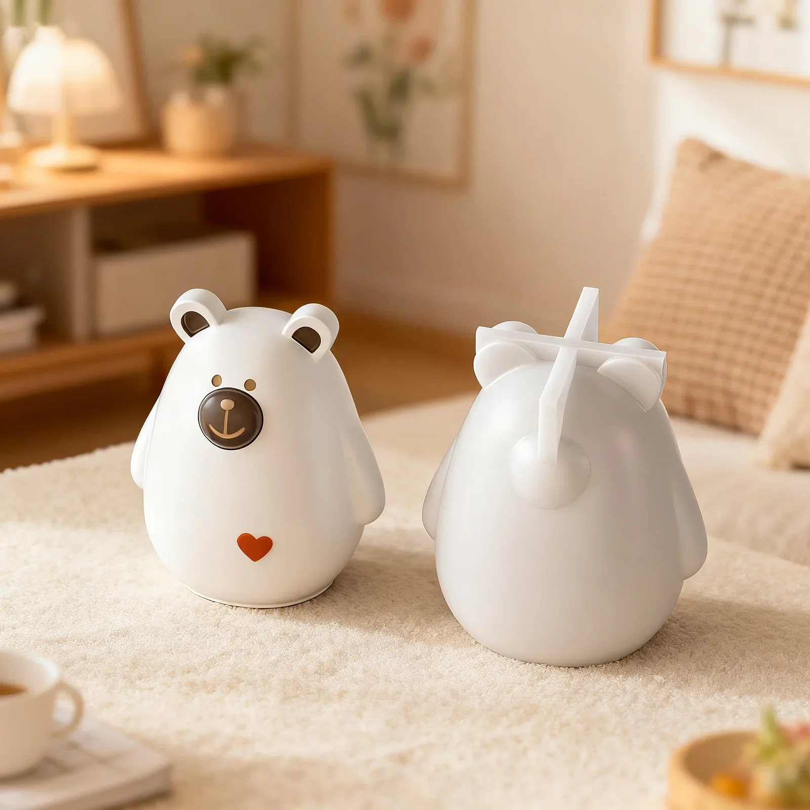 Diy Epoxidharz Mini dreidimensionale süße Bär Cartoon Kerze Ornament, Ins Stil Harz Gips Spiegel Silikonform Image