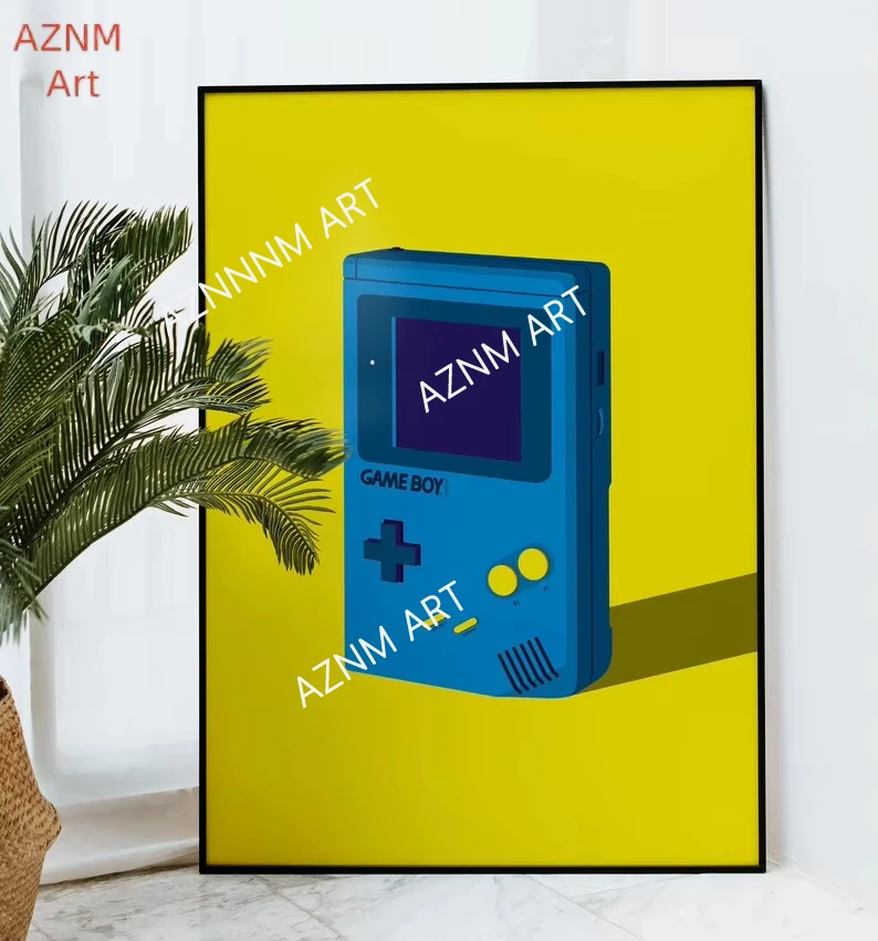 Pop-Art Retro 80er Jahre Kassetten-Poster Plattenspieler Musik Leinwanddruck Vintage Wandbild für Wohnzimmer Heim-Dekoration