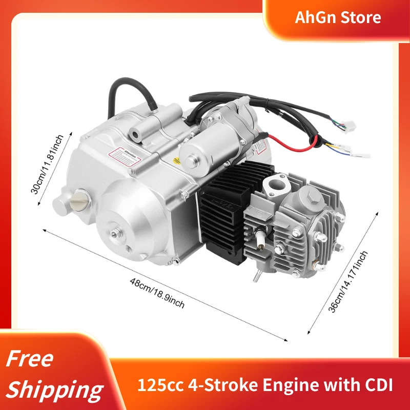 125ccm 4-Takt-Motor 5,5kW Elektrostart Komplettes Ersatzkit für Pit Bike ATV Go-Kart mit CDI Image