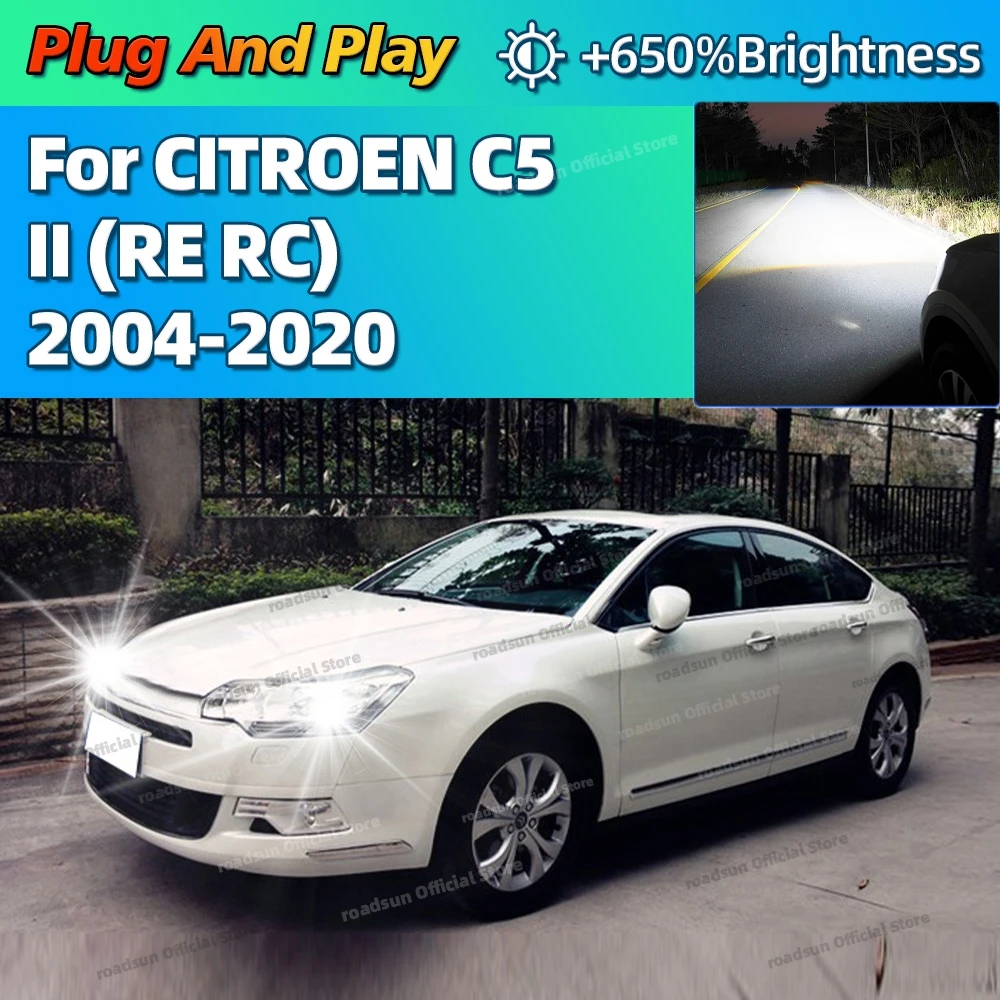 2Pcs LED Scheinwerfer HID D1S Auto Licht Turbo Lampe Canbus 6000K Für CITROEN C5 II RE RC 2004-2020 2010 2011 2012 2013 2014 2015 Image