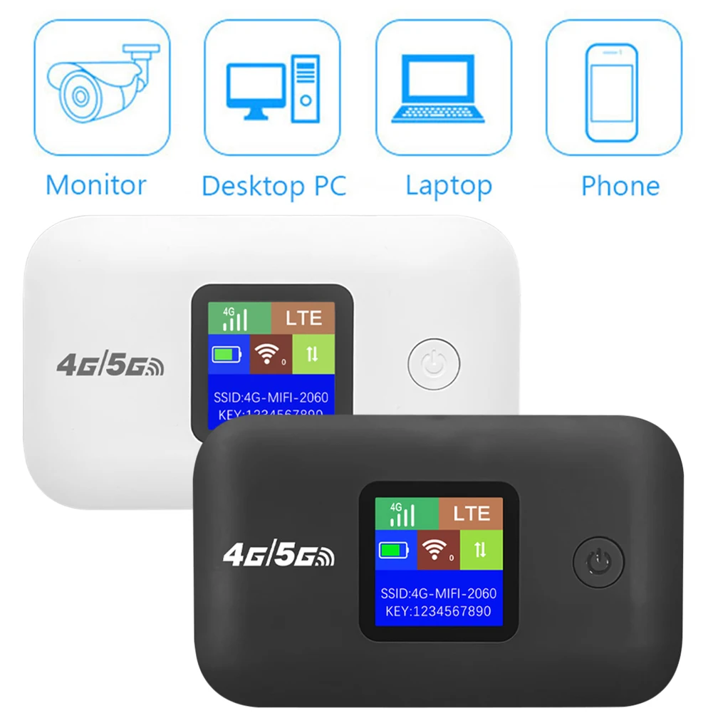 4G/5G Mobiler WLAN-Router 150Mbps 4G LTE Drahtloser Router 3200mA Tragbarer Pocket MiFi Modem Mobiler WLAN-Hotspot mit SIM-Kartensteckplatz Image