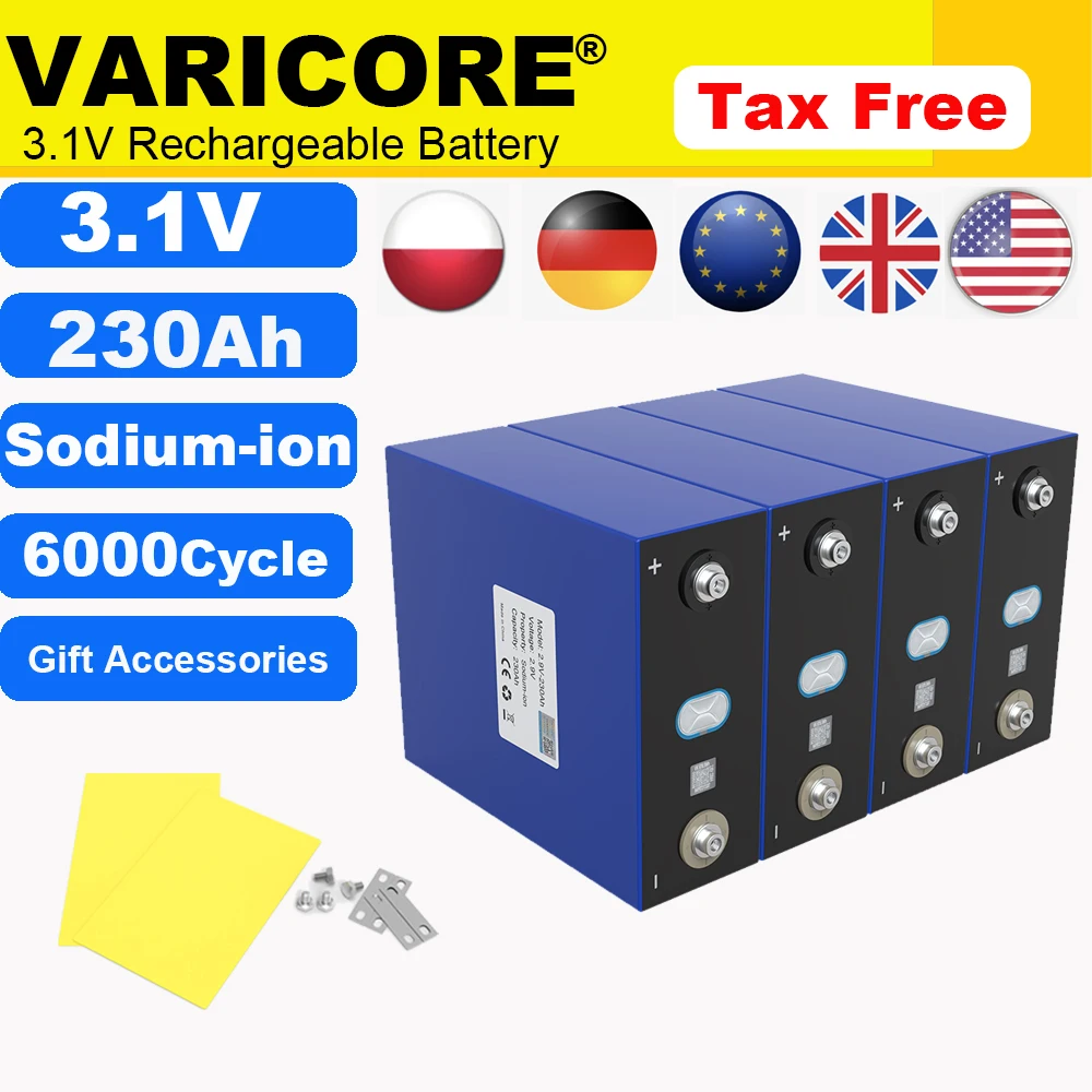 VariCore 3,1V 230Ah Natrium-Ionen-Batterie 20c, temperaturbeständig, für DIY 12V 24V Motorrad, Elektroauto, Reise-Golfwagen Image