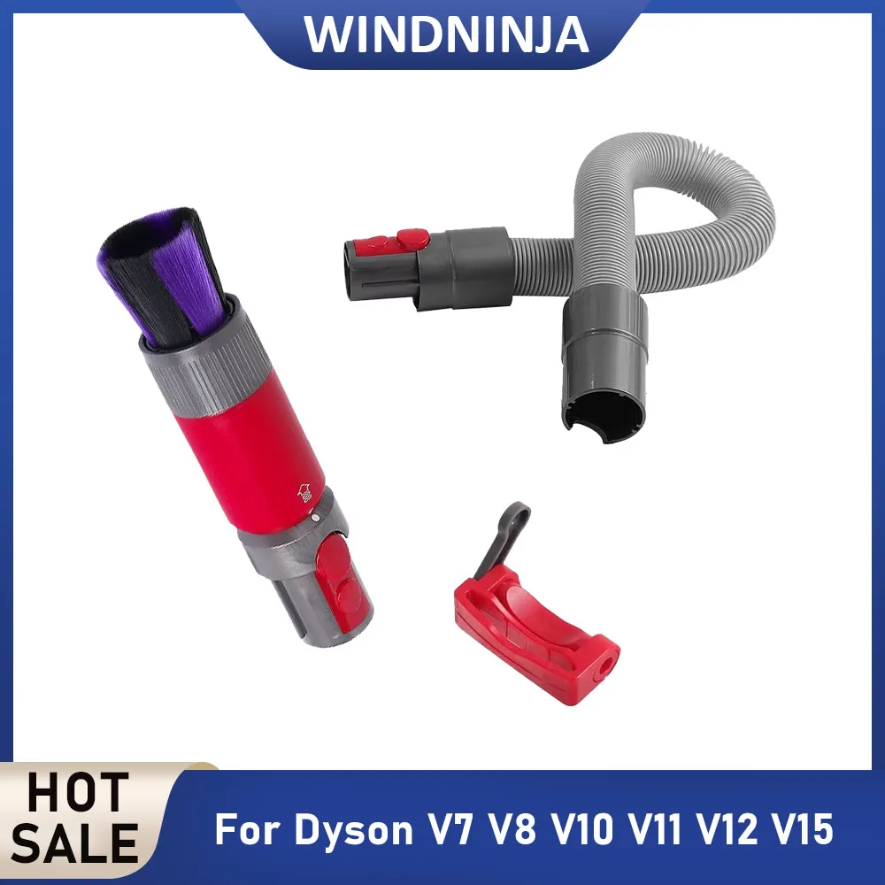 Teile für Dyson V7 V8 V10 V11 V15, Teleskopschlauch, kratzfreie Staubbürste mit weichen Borsten, Schalterverriegelungsset, kabelloser Staubsauger Image