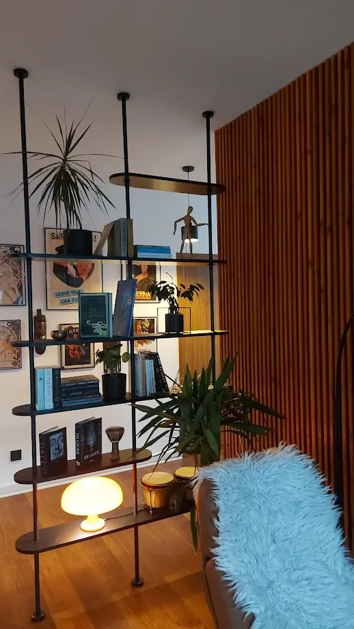 6-stufiges Bücherregal, Trennwand-Regal, Eisenleiter-Bücherregale, freistehender Raumteiler/Aufbewahrungsorganisator, Präsentationsregal 280Hx60-450L Image