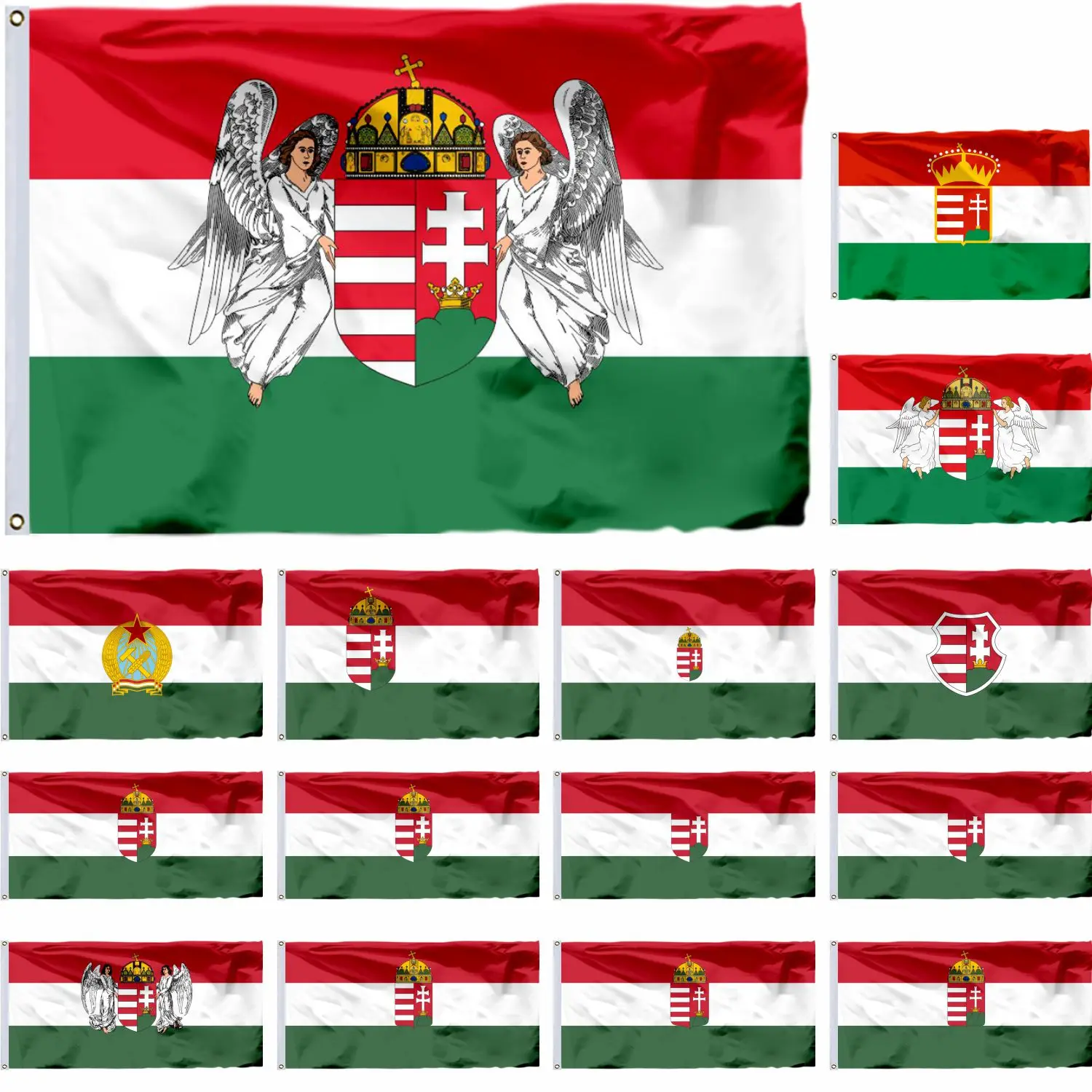 Ungarn Geschichte 1848-1921 Flagge 3X5FT 90X150CM Banner 21X14CM 40X60CM Image