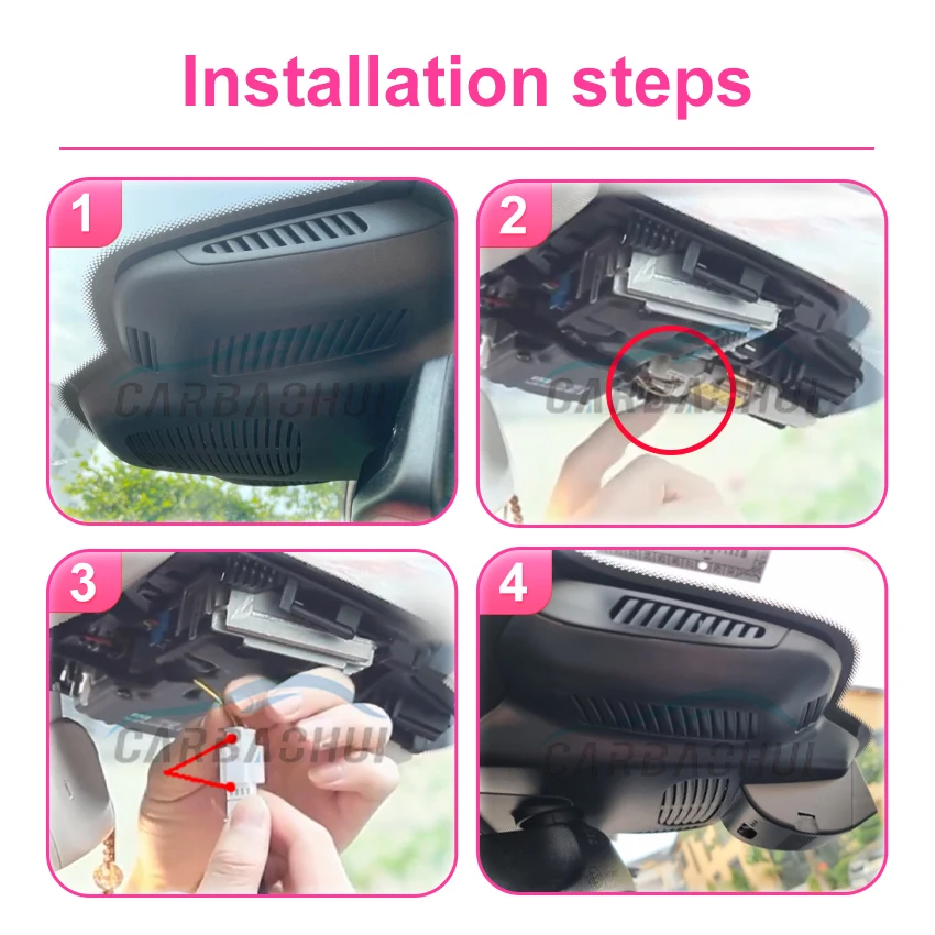 Plug-and-Play-WLAN-Autokamera, Dashcam, Fahrrekorder für Mercedes Benz E-Klasse W213, C-Klasse W205, S205, AMG GT 50, 53, 63, hohe Qualität Image