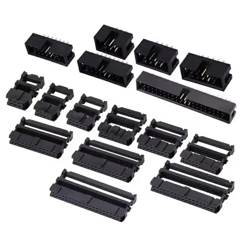 10Pcs FC 6/8/10/12/14/16/18/20/24/26/30/34/40/50Pin 2,54mm Pitch Weibliche IDC Buchse Band Kabel Stecker DC3 Header Männlich Buchse Image