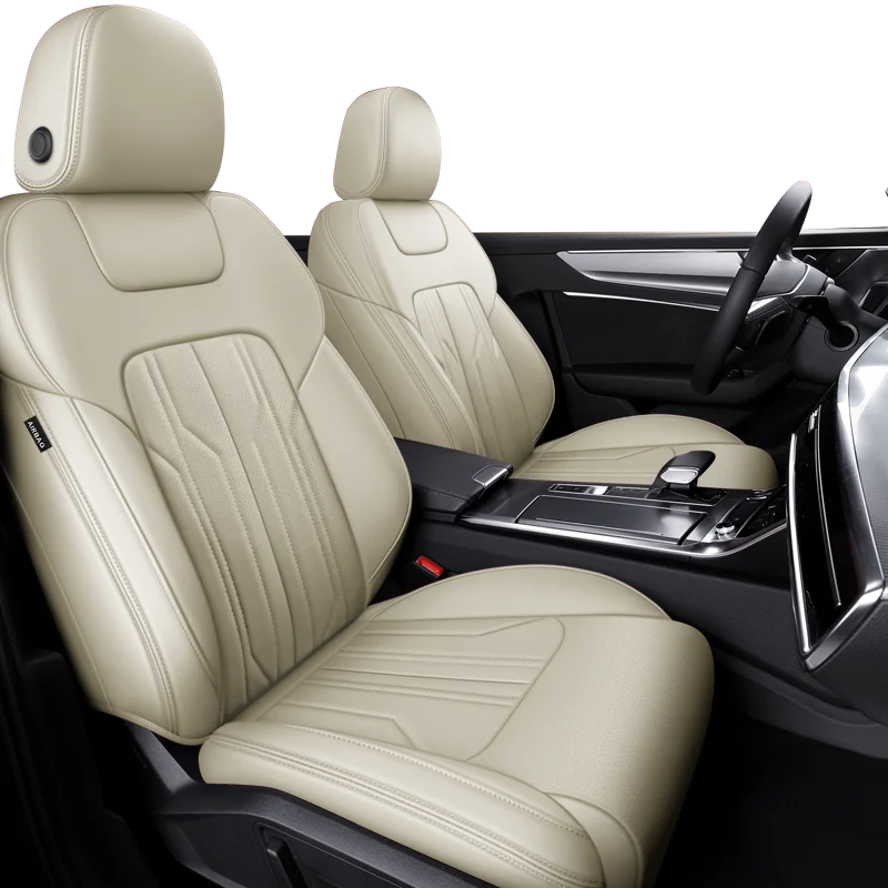 Maßgeschneiderte Autozubehör-Sitzbezüge, komplettes Set, mittleres perforiertes Kunstleder, speziell für Audi A3, A4, A5, A6, Q5, Q7, TT, A8, Q3 Image