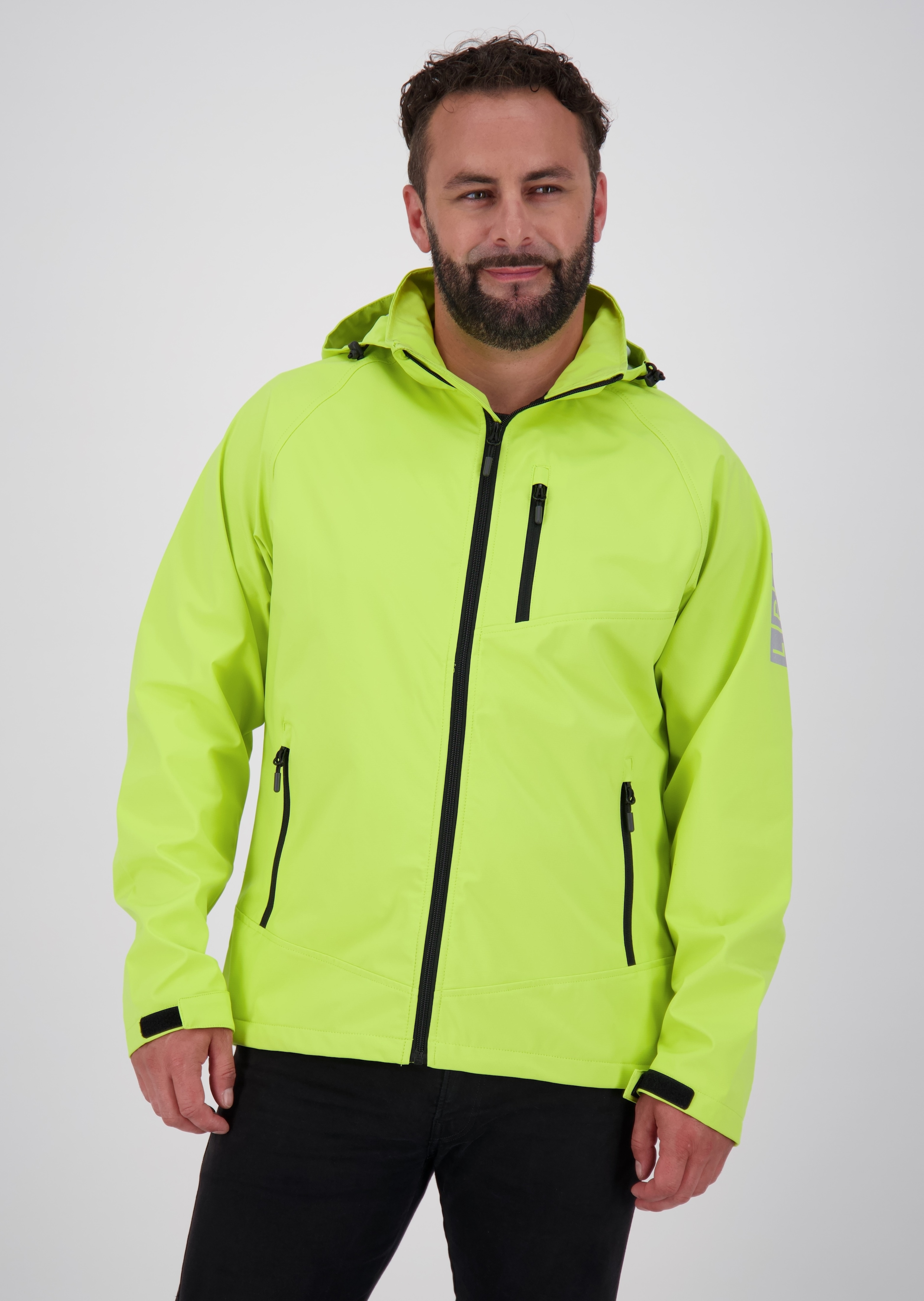 Softshelljacke LPO "ELLIOT PEAK III MEN", Herren, Gr. S (48), grün (lime), 96% Polyester; 4% Elasthan, mit Gummizug, Jacken Softshelljacke, auch in Großen Größen erhältlich