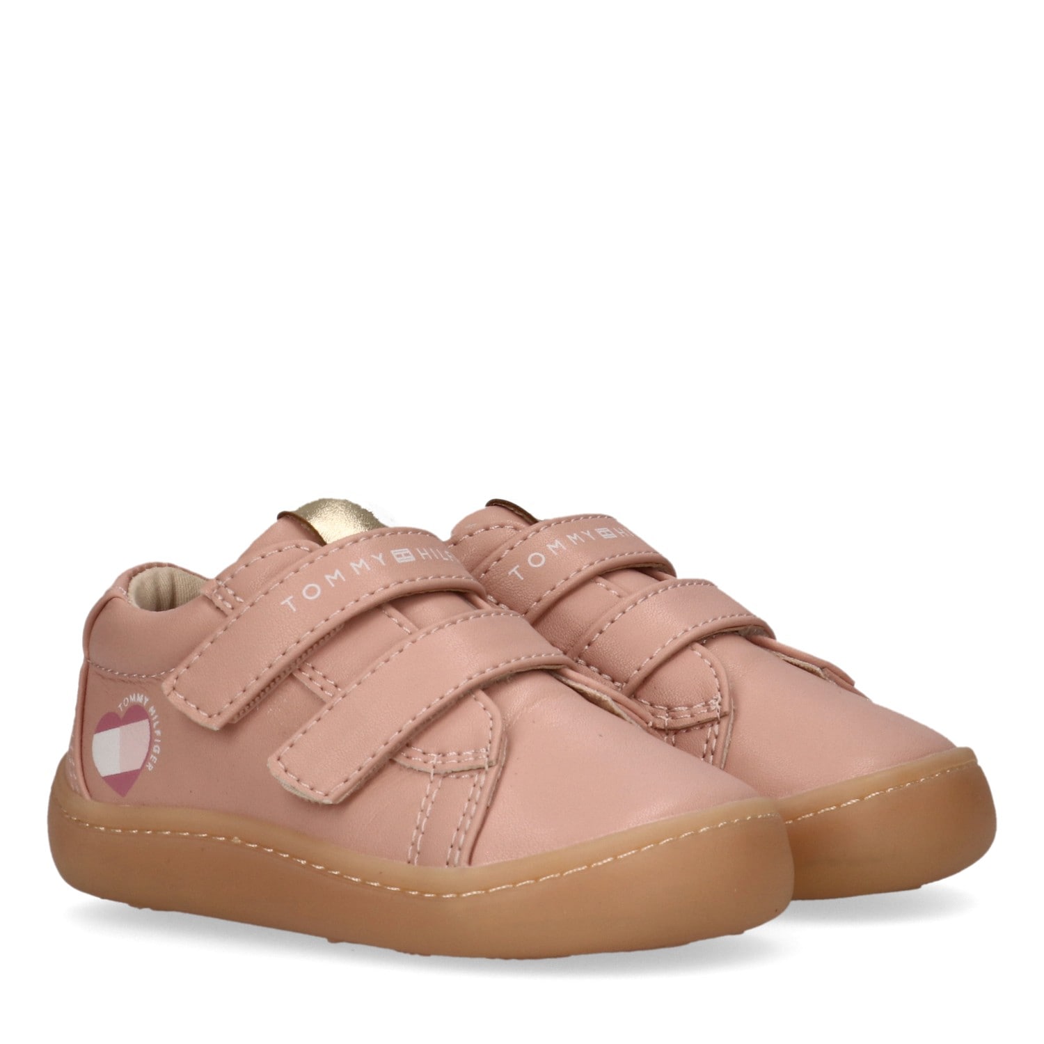 Lauflernschuh TOMMY HILFIGER, Baby, Gr. 26, beige, Synthetik, Schuhe Lauflernschuh, Barfußschuh, Halbschuh, Babyschuh mit regulierbarem Klettverschluss