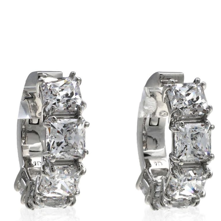 Millenia Clip Earrings Pair Rhodium Shiny - Metallic - Swarovski Earrings