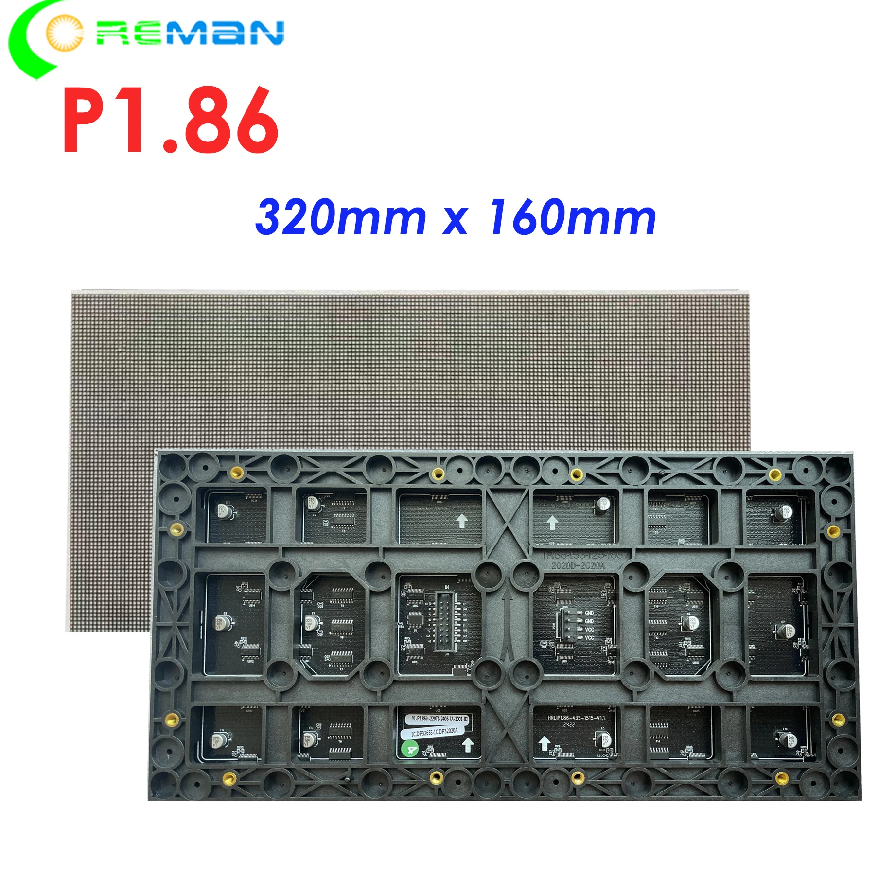 Keine Versandkosten Vollfarb-Hub75 Indoor p1.86 P1.8 LED-Modul 320 x 160 mm 32 x 16 cm 172 x 68 Pixel PWM-Chip-IC Image