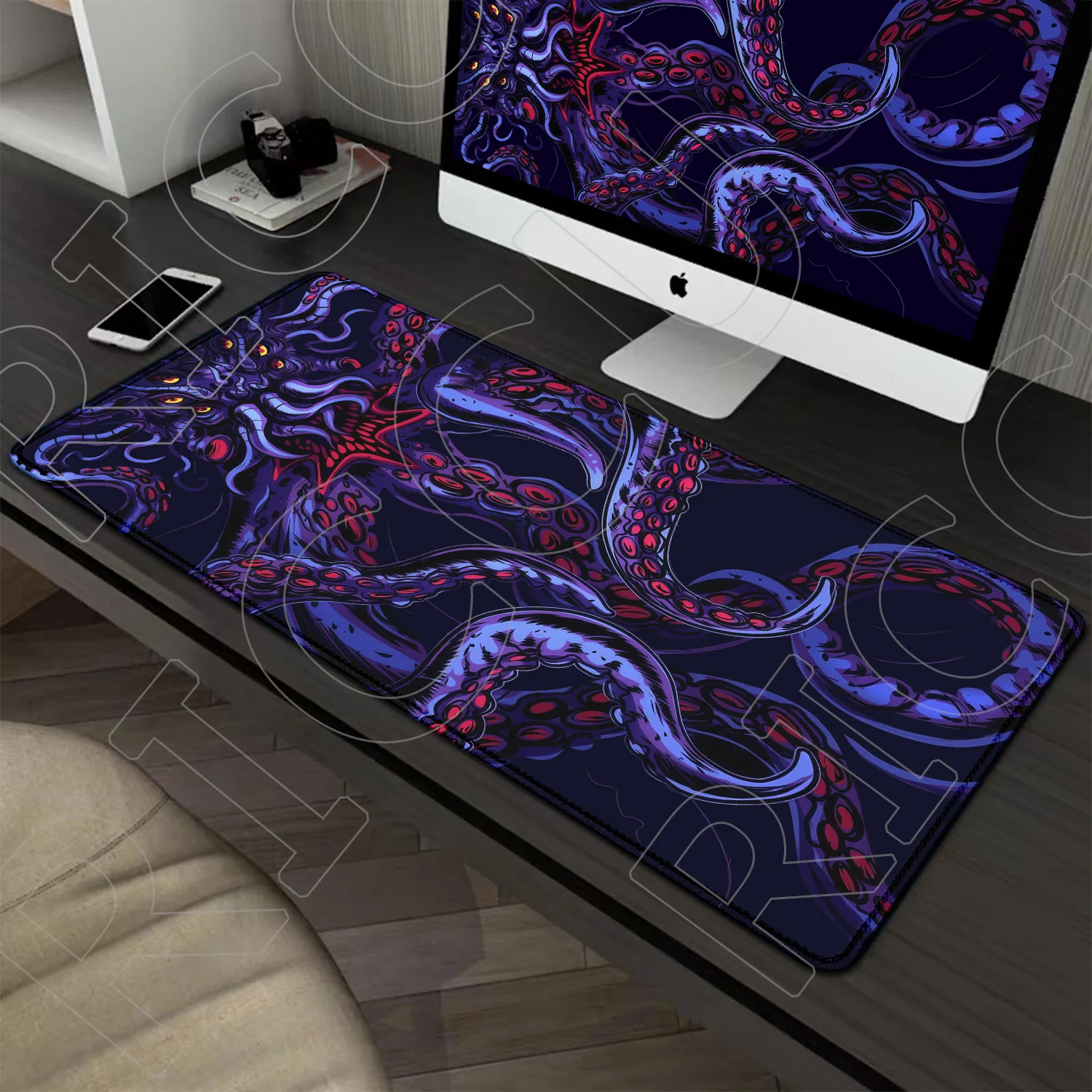 Octopus Sea Monster Punk Mauspad, große Gamer-Tastatur, Schreibtischunterlage, Computer-Gaming-Matte, XXL, erweitert, 30 x 60 cm, Büro-PC-Zubehör