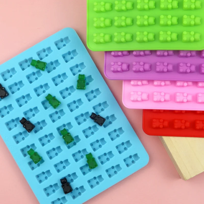 Gelee Bär Kuchen Süßigkeiten Tabletts Silikon Formen Silikon form Gummibärchen Form Bären form Gummi Schokoladen hersteller Image