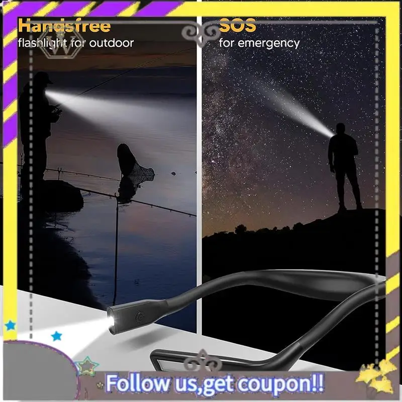 Neue 1-teilige Buch-Leselampe, Halslicht, ABS, Buchliebhaber, Weihnachten, Geburtstag, Geschenke für Outdoor, Camping, Frauen, Hals-Leselampe