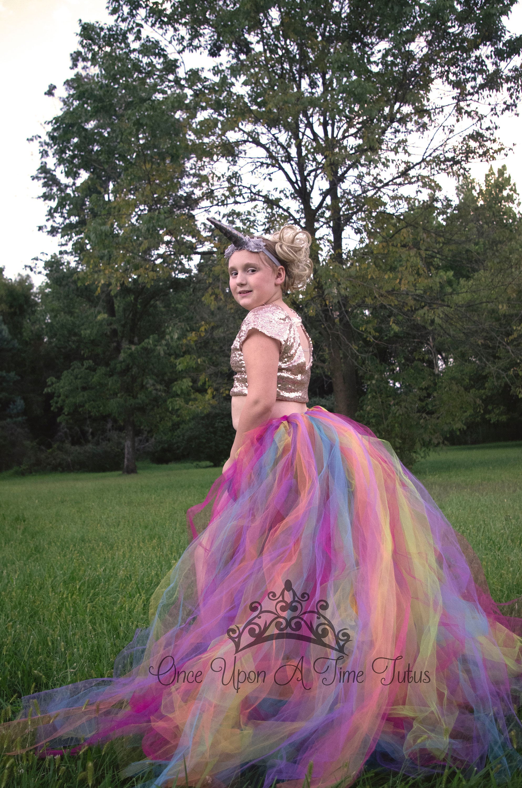 Tutu anteriore aperto arcobaleno, gonna mezza tutu, tutù del mantello in vita, gonna oversize, costume di Halloween, tutu per ragazze, tutu per adulti