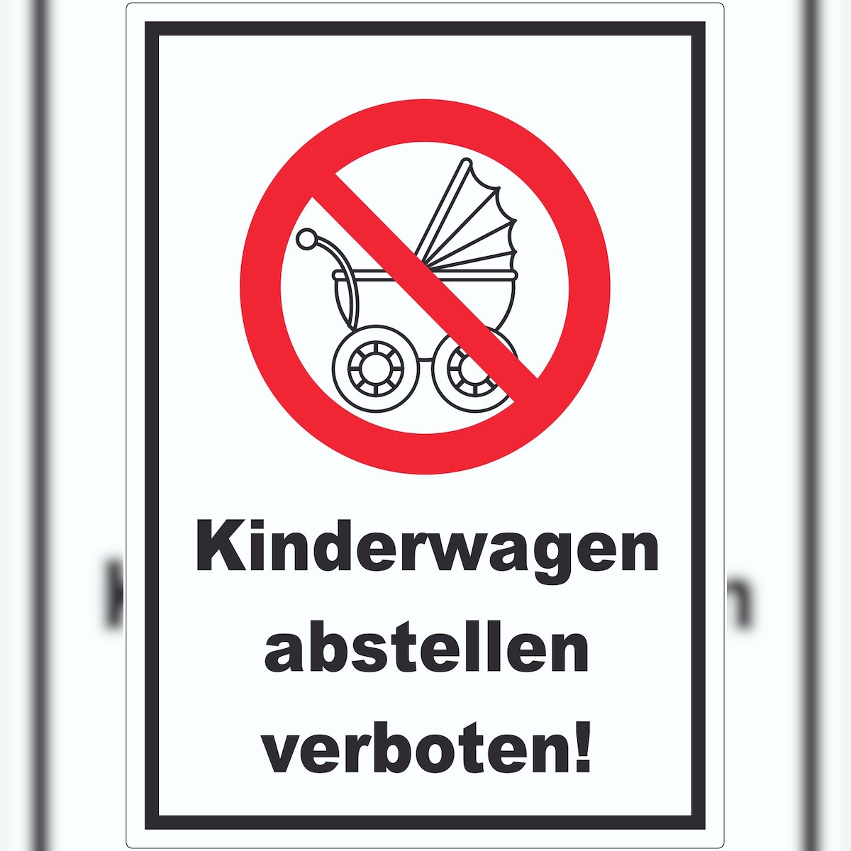 HB-Druck Aufkleber Kinderwagen abstellen verboten A8 (52x74mm) Image