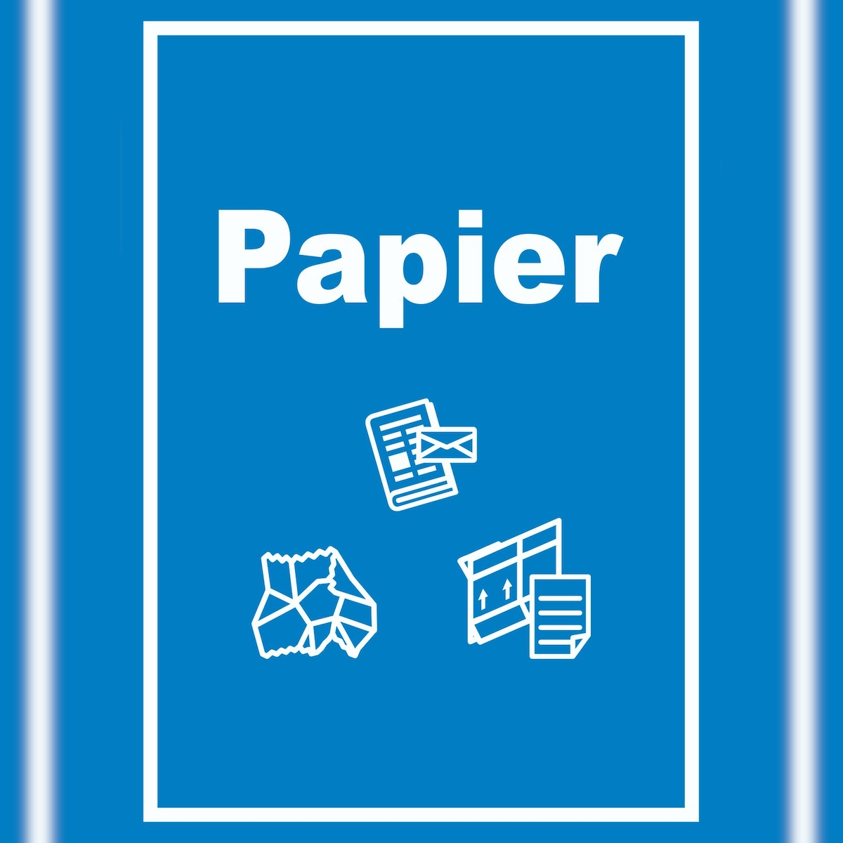 HB-Druck Papier Mülltrennung Schild Text Symbol Karton hochkant A2 (420x594mm) Image