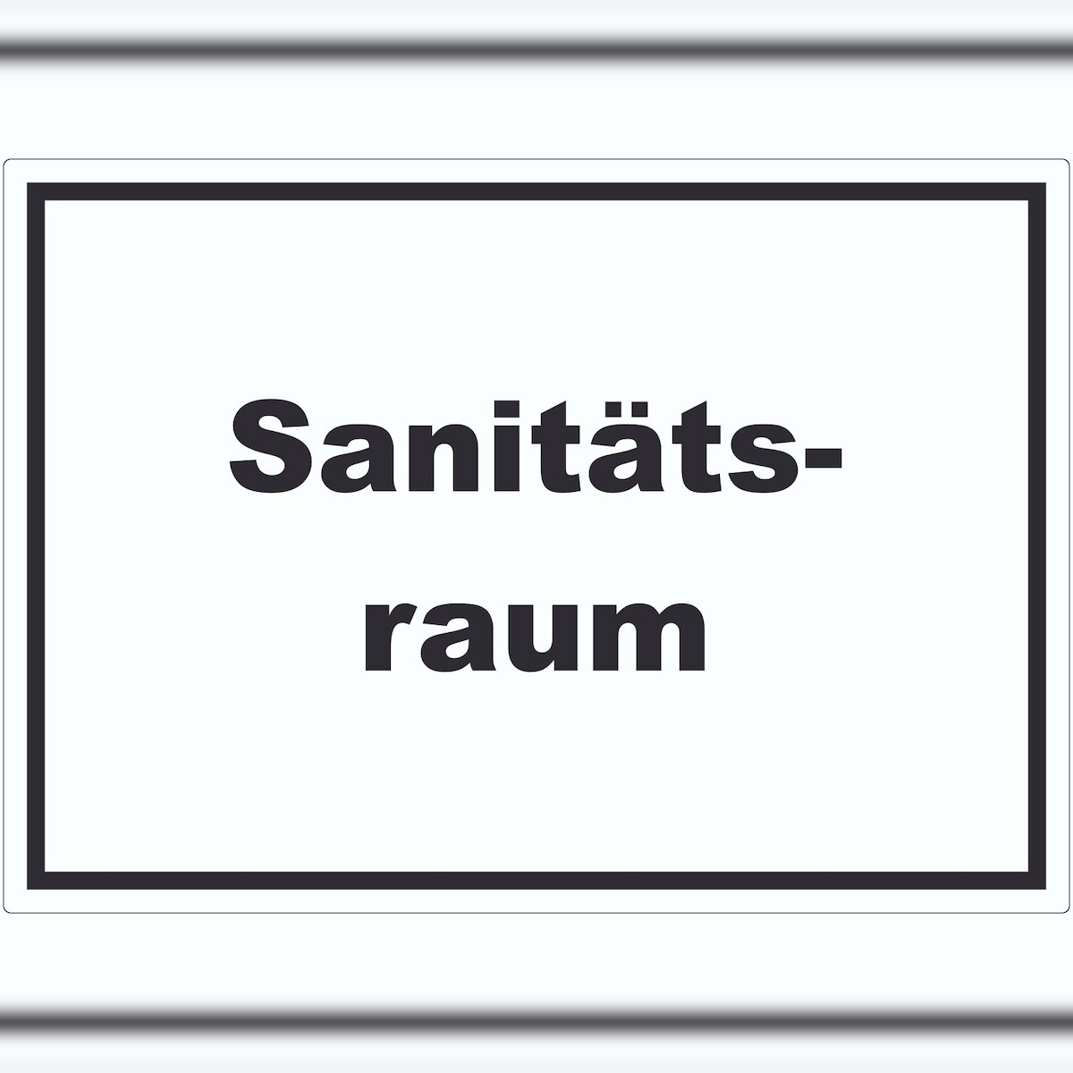 HB-Druck Sanitätsraum Aufkleber mit Text Krankenzimmer waagerecht A3 (297x420mm) Image