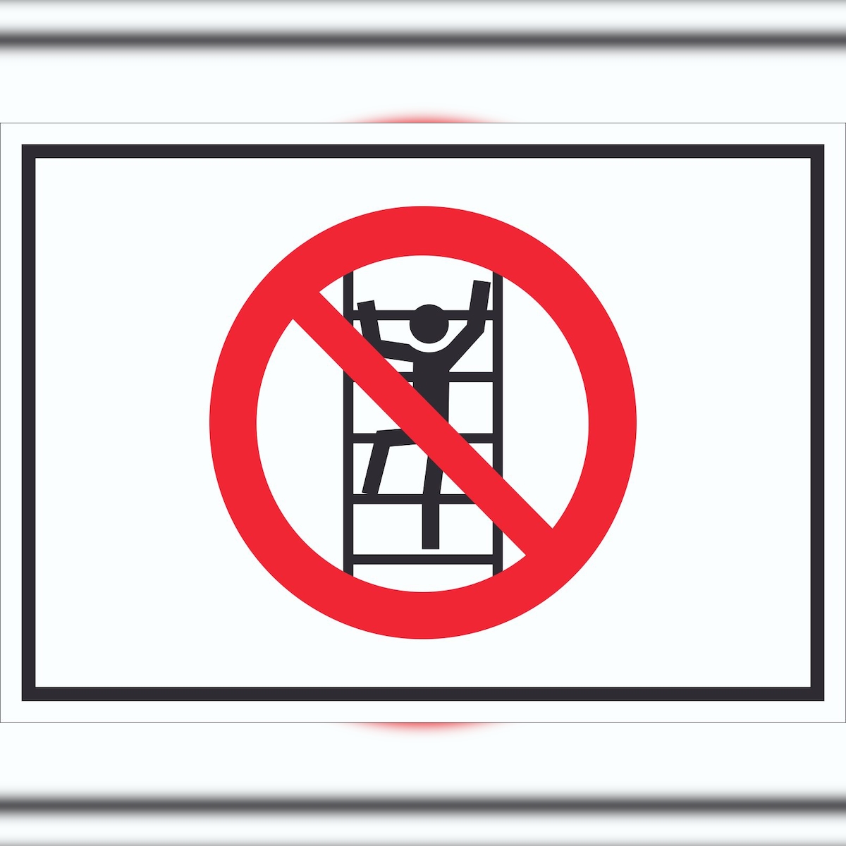 HB-Druck Schild Klettern verboten Symbol A3 Rückseite selbstklebend Image