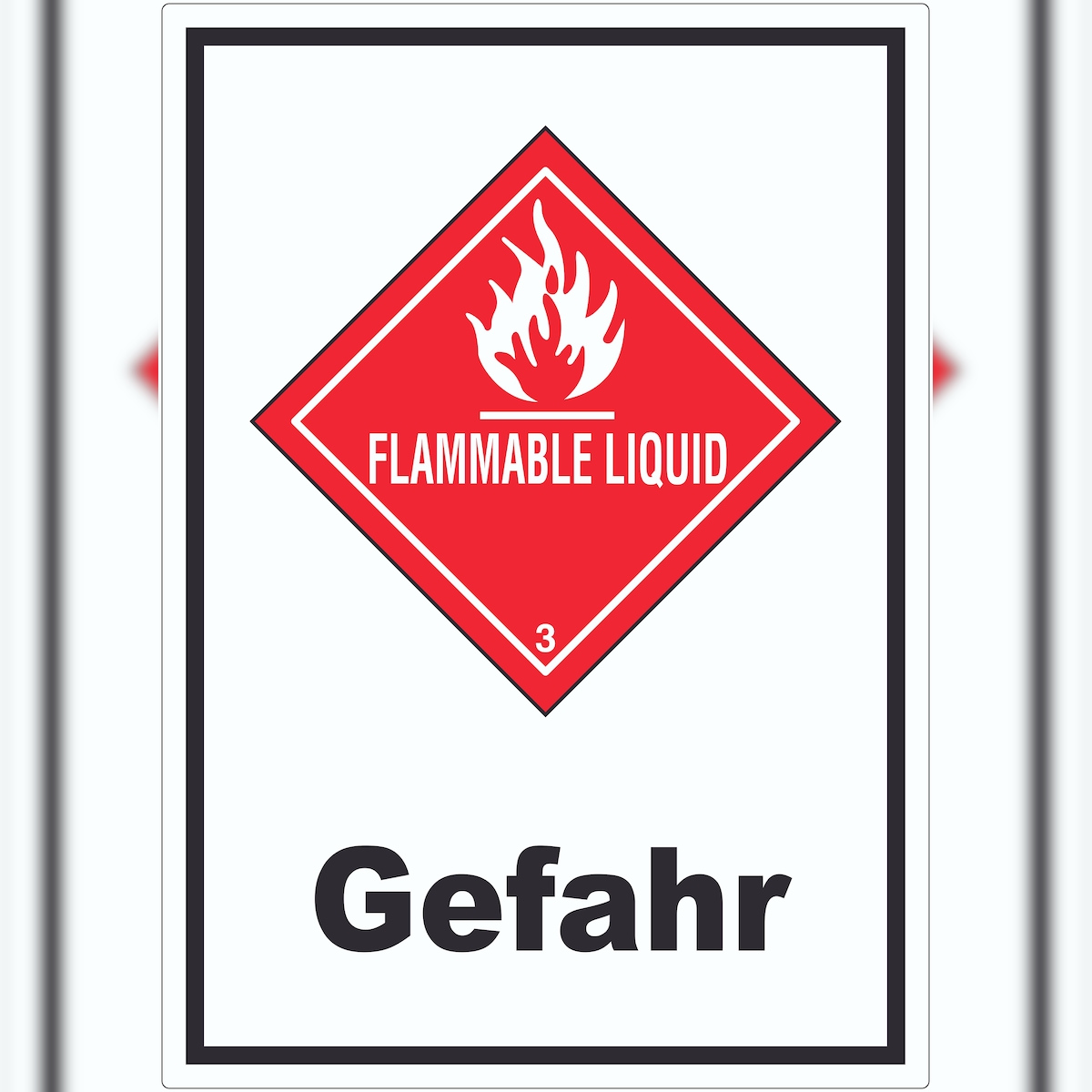 HB-Druck Aufkleber Entzündbare flüssige Stoffe Gefahr Flammable Liquid A2 (420x594mm) Image