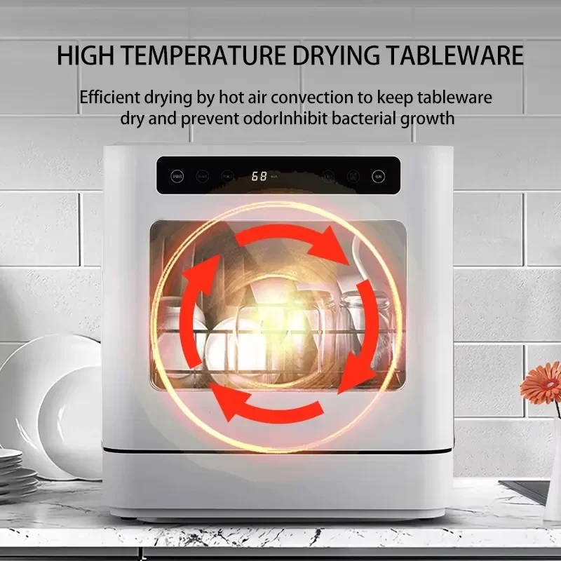 Lave-vaisselle Intelligent Installation gratuite Mini lave-vaisselle domestique de bureau désinfection et séchage lave-légumes automatique