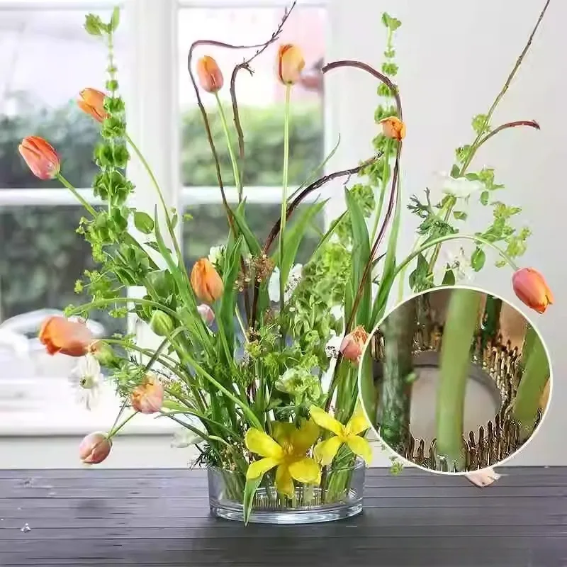 Japanischer Ikebana Metall-Rundkenzan-Ring Blumenbasis-Organizer Blumenarrangement-Werkzeug Image