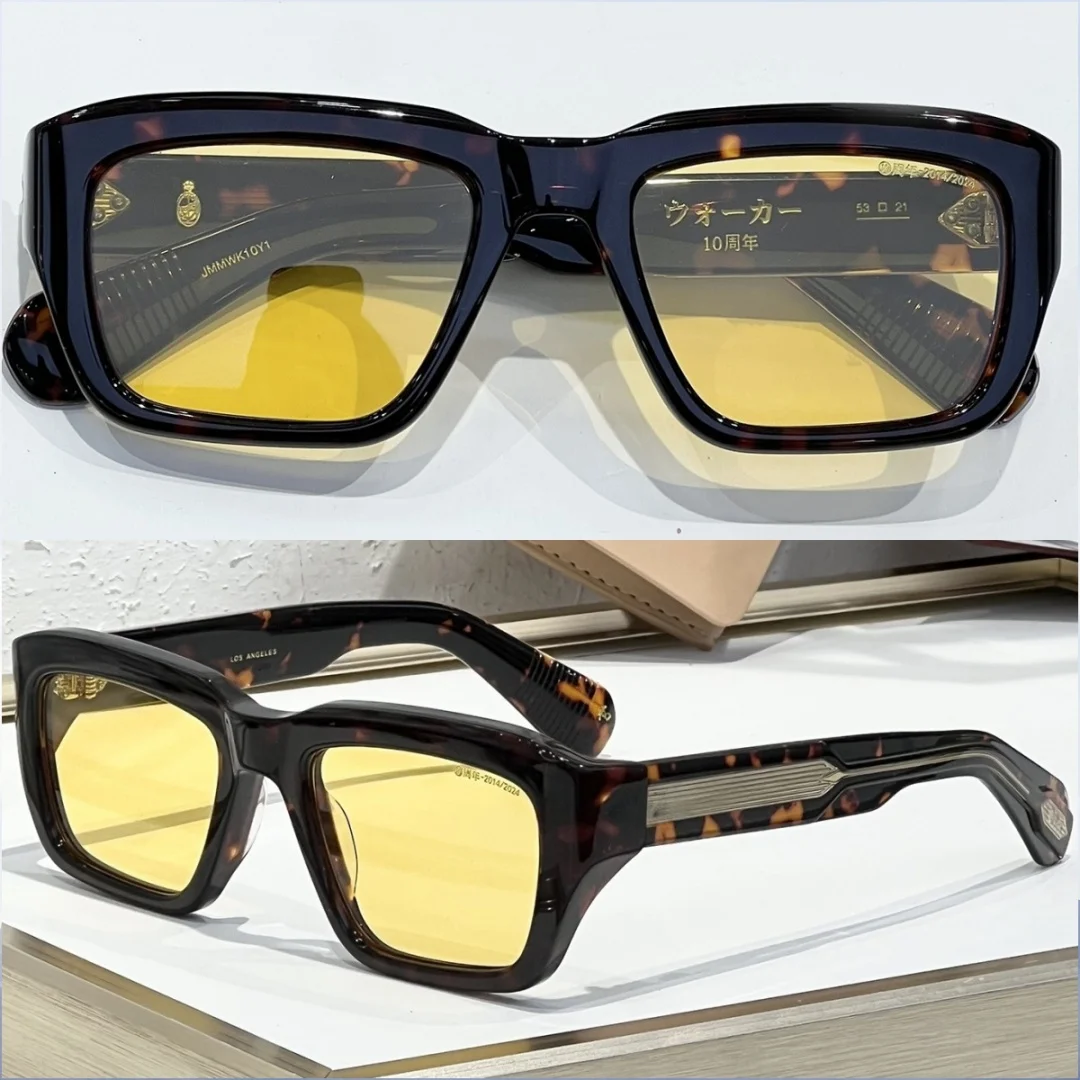 WALKER 10. Jubiläums-Luxus-Sonnenbrille für Herren und Damen, dickes Acetat, handgefertigt, hochwertige UV400 Retro-Modebrille Image