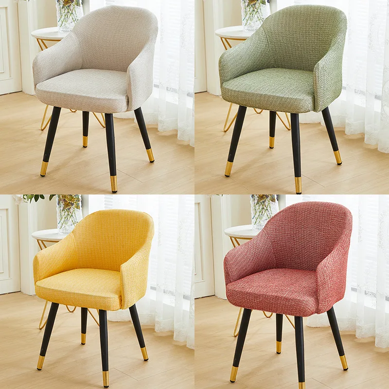 Stuhlhussen mit hoher Armlehne, hohe GSM-Stuhlhussen mit niedriger Rückenlehne und integrierter Armlehne, minimalistische, elastische, staubdichte Stuhlschoner Image