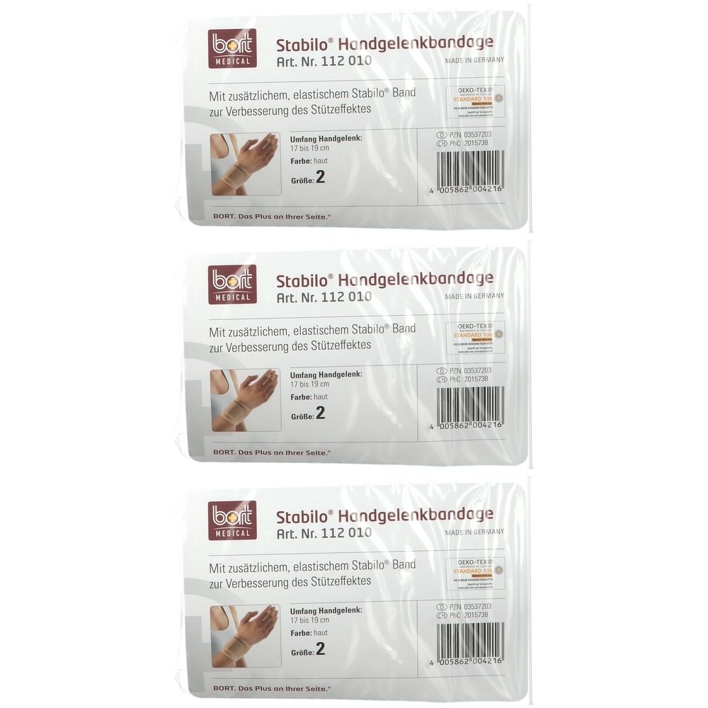 Bort Stabilo Handg GR2 HAU x3 3x1 St Bandage(s)