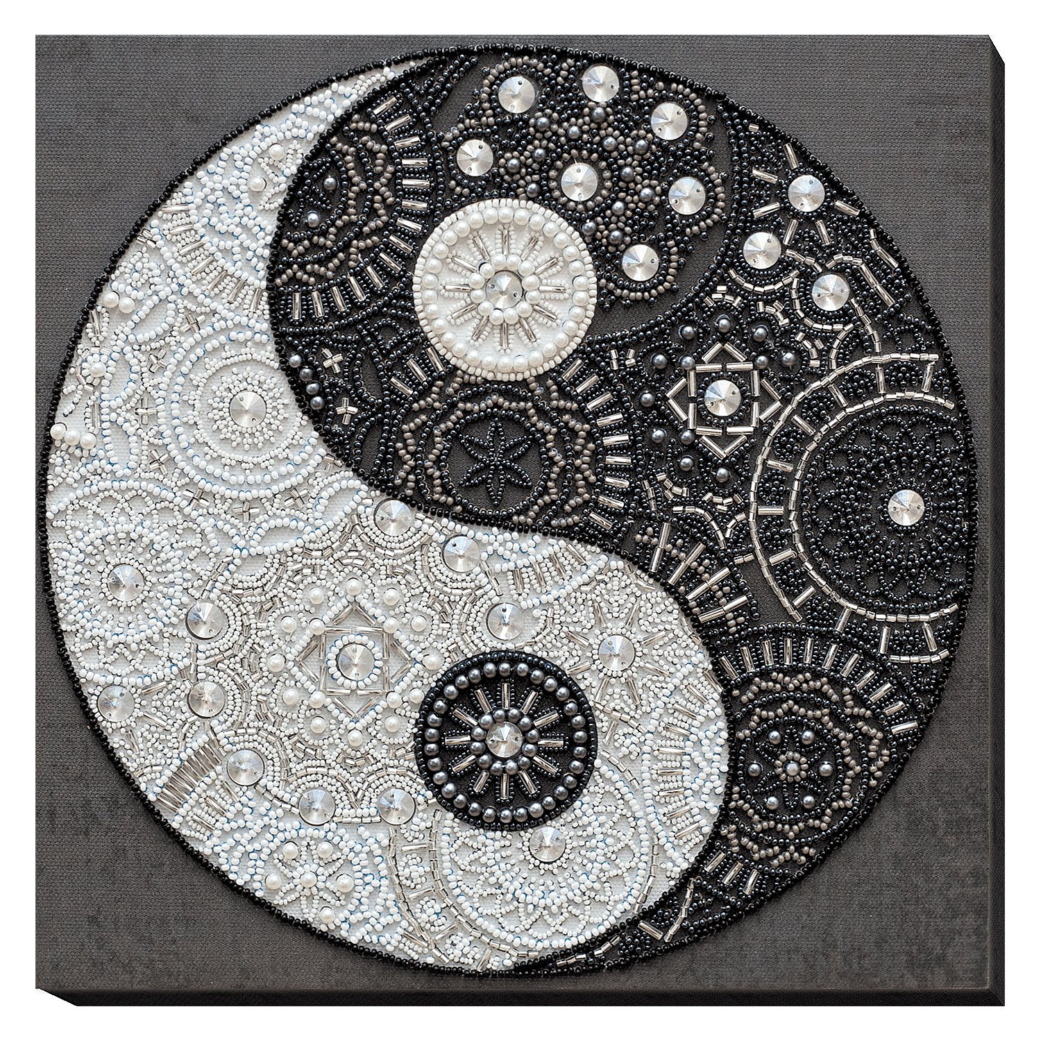 Perlen-Stickbild Ying-Yang Balance, 26 x 26 cm Image