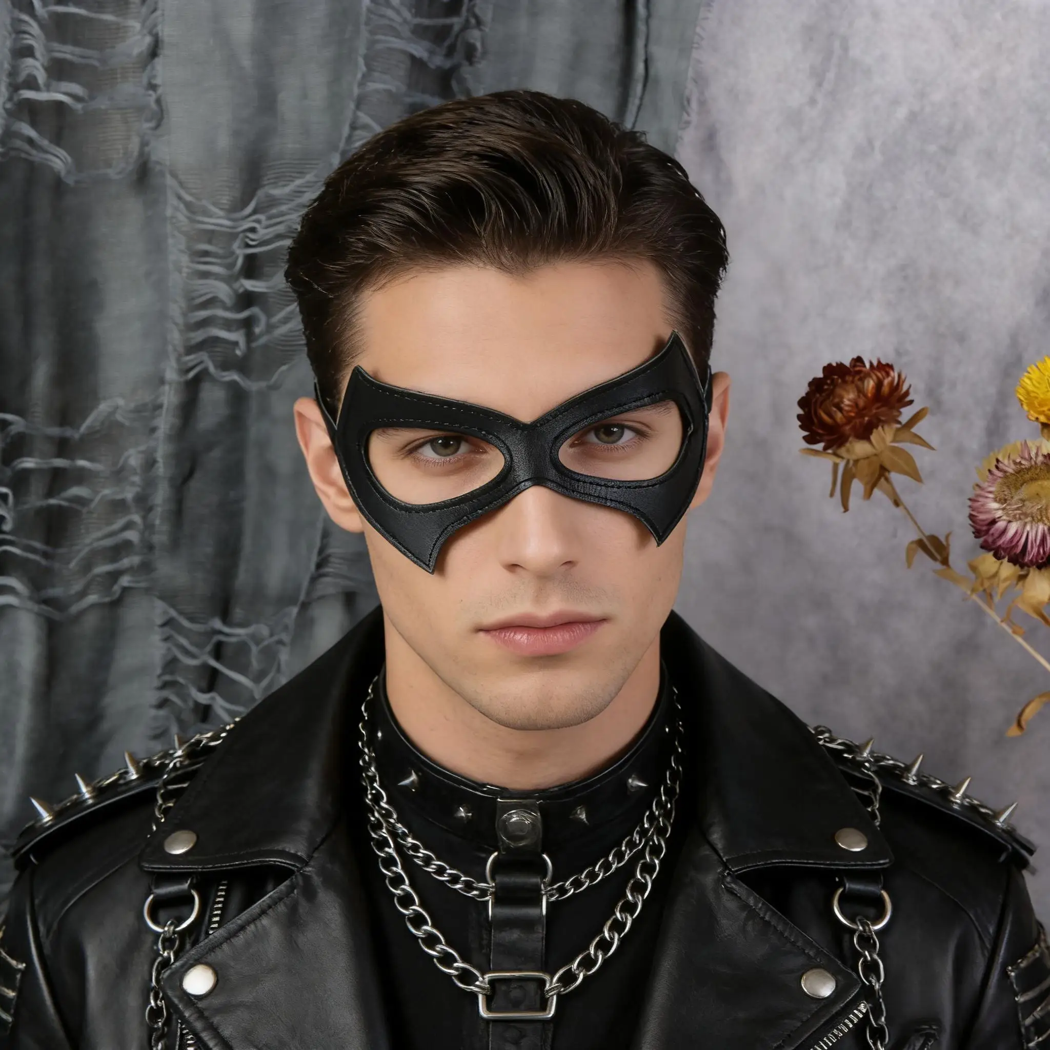 Festliche Verkleidungs-PU-Leder-Maske, Cosplay-Requisite, Maskenball-Gesichtsbedeckung, Catwoman-Maske Image