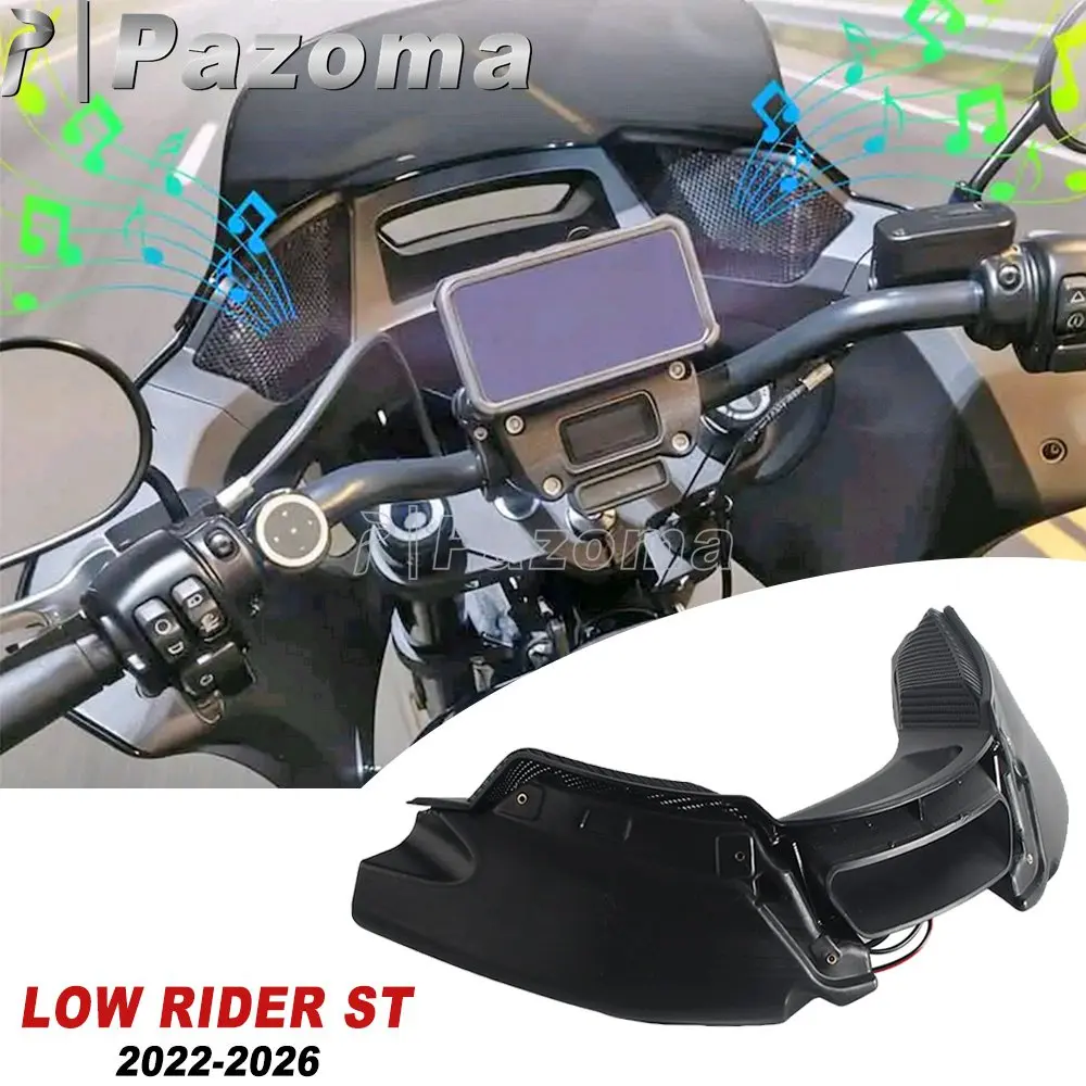 Motorrad-Innenverkleidungs-Audiolautsprecherabdeckung für Harley Softail Low Rider ST FXLRST 2022 2023 2024 2025-26 Soundsystemgehäuse