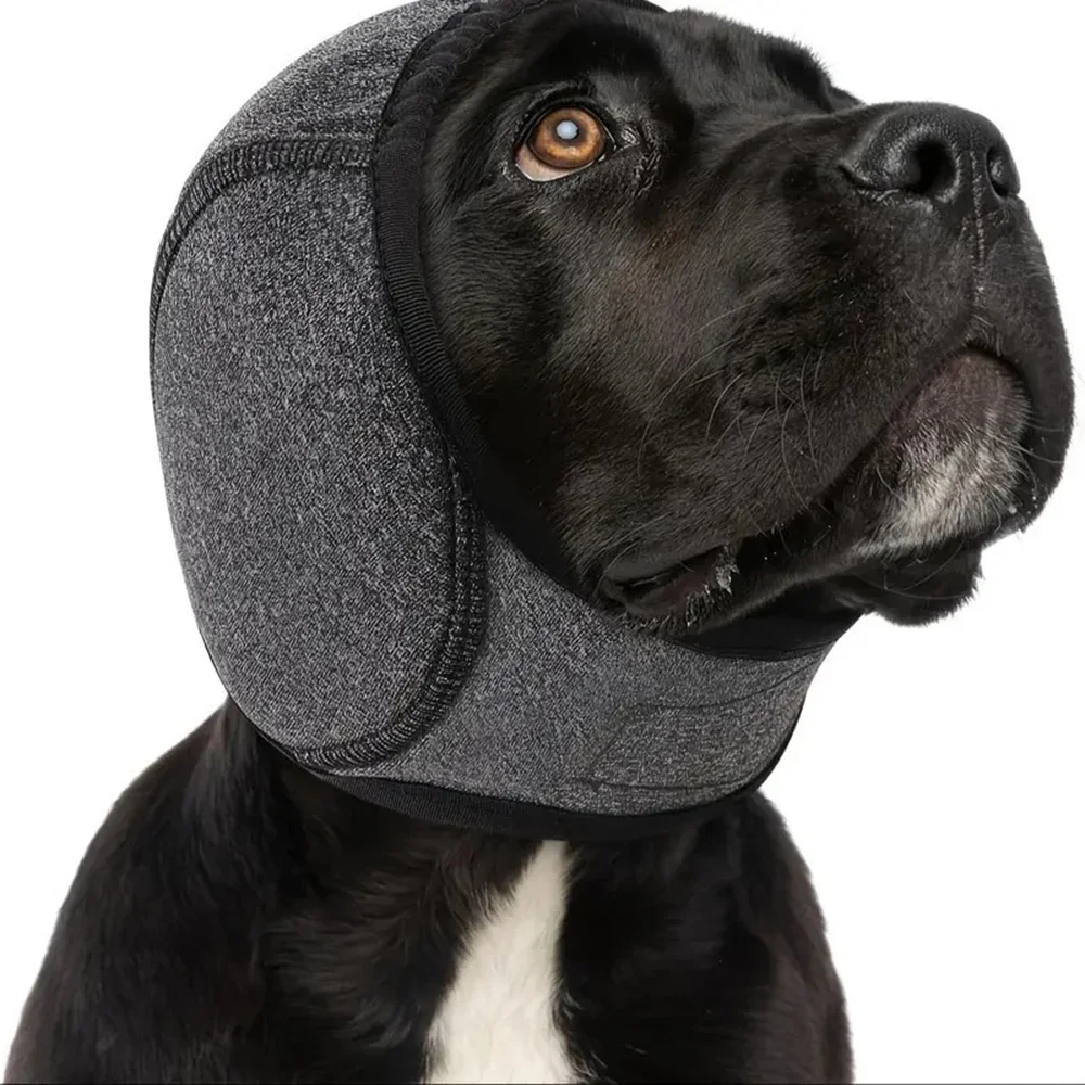 Geräuschreduzierender Gehörschutz für Hunde, Schallisolierung, Ohrenschützer, Wasserdichte Schwimmkopfbedeckung, Emotionales Beruhigungs-Headgear für Hunde Image