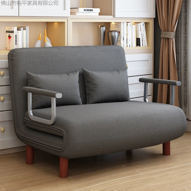 Klappbares Schlafsofa, multifunktional, für Wohnzimmer, Mittagspause, platzsparend, Einzelbett, Internet-Celebrity-Stoffsofa Image