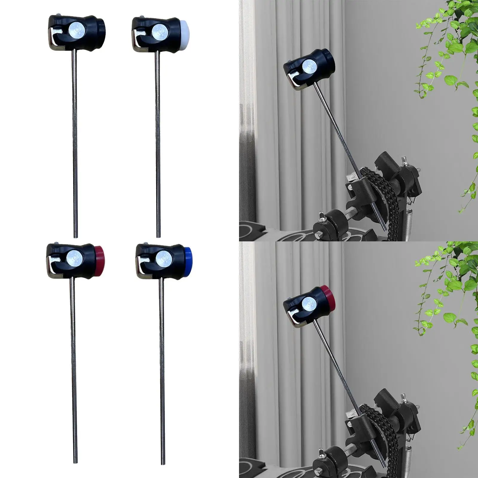 Bass Drum Pedal Mallet, Drum Pedal Beater mit rundem Gummikopf für Bass Musikinstrument Ersatzteil Zubehör Image