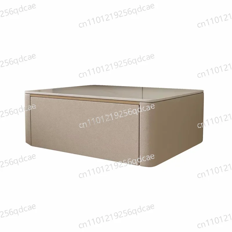 Moderner Kreativer Schwebender Nachttisch mit 1 Schublade und Gesinterter Steinplatte Image
