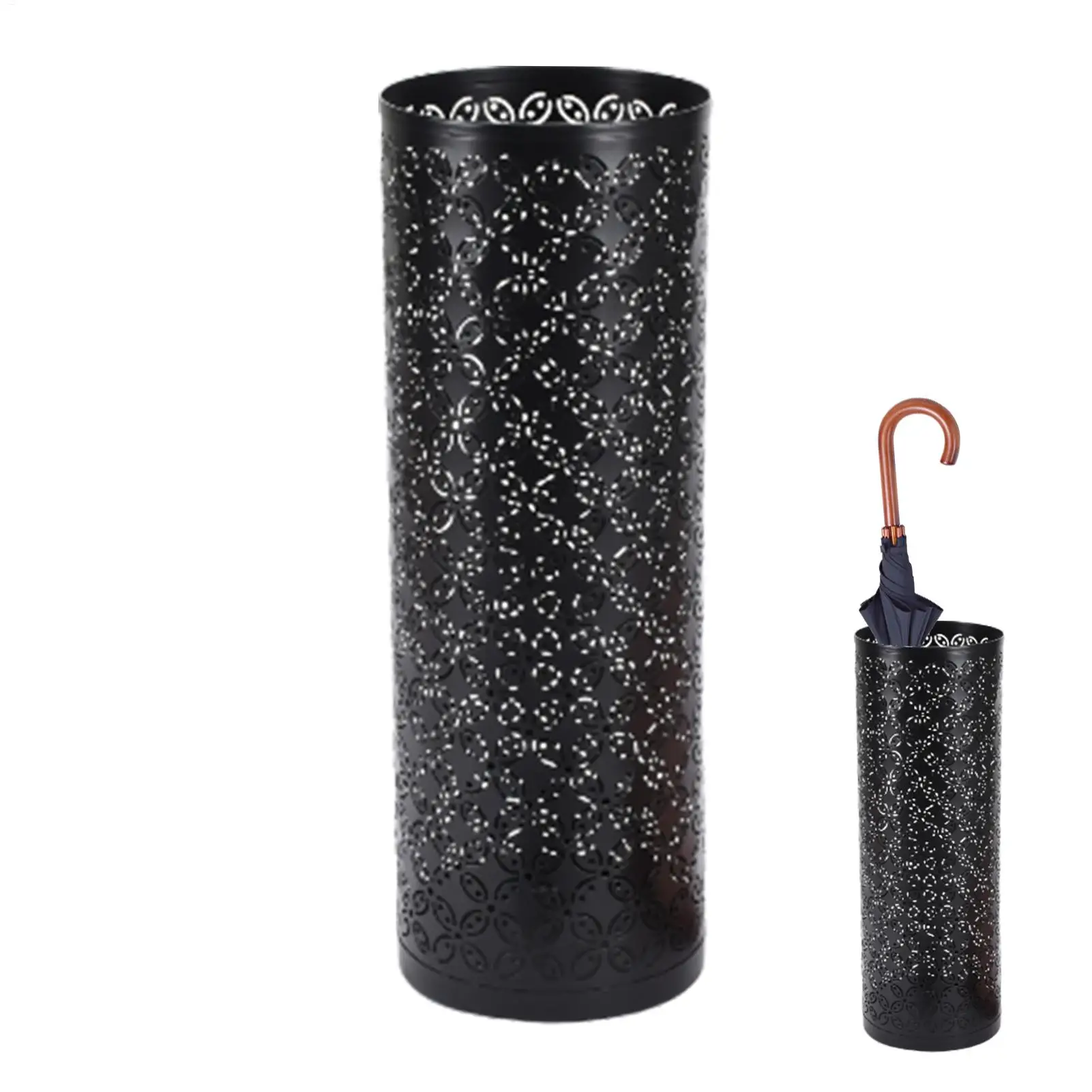 Metall-Schirmständer für den Innenbereich, runder Metall-Schirmbehälter, Schirmständer für Veranda, Wohnung, Büro, Eingangsbereich, Zuhause