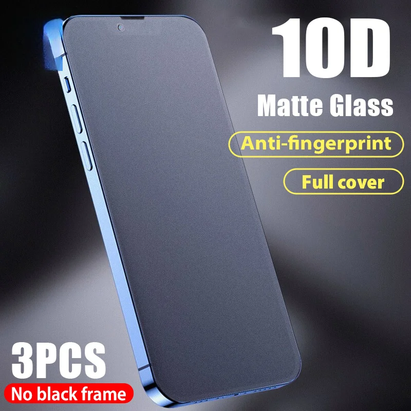 3pcs 9h matte Displays chutz folie für iPhone 13 14 Pro Max 12 Mini 15 plus gehärtetes Glas für iPhone 11 Pro XS Max XR 8 7Plus Image
