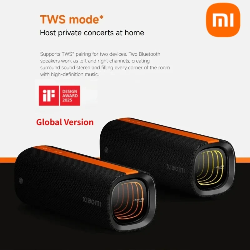 Xiaomi Sound Party TWS Stereo-Lautsprecher, globale Version, IP67, wasserdicht, Bluetooth 5.4, Harman AudioEFX Combo, 50 W, tragbarer Lautsprecher Image