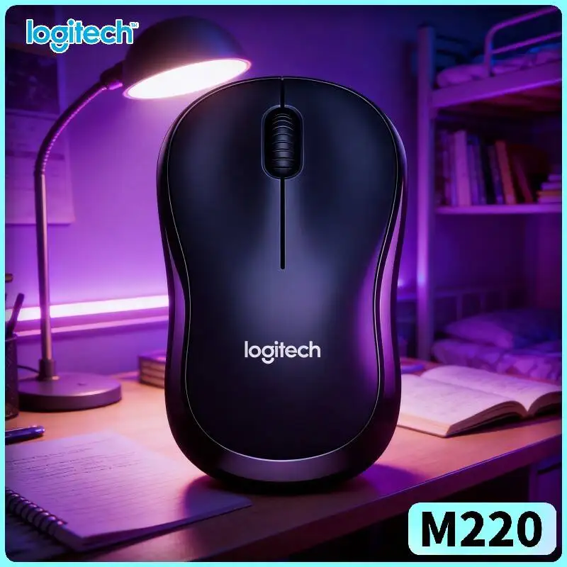 Logitech M220 Silent Wireless Maus 2,4GHz Verbindung 1000 DPI Optischer Sensor 10m Stabile Reichweite Büro- und Heimzubehör Image