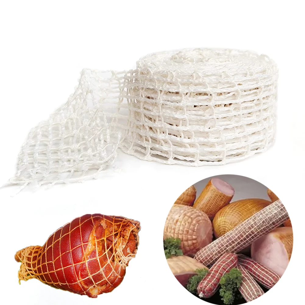 1-10M Lebensmittelgeeignetes Netzgewebe, Wurmknete, elastisches Netz zum Schmoren und Binden in Küche, Haushalt, Gewerbe und Metzgerei Image