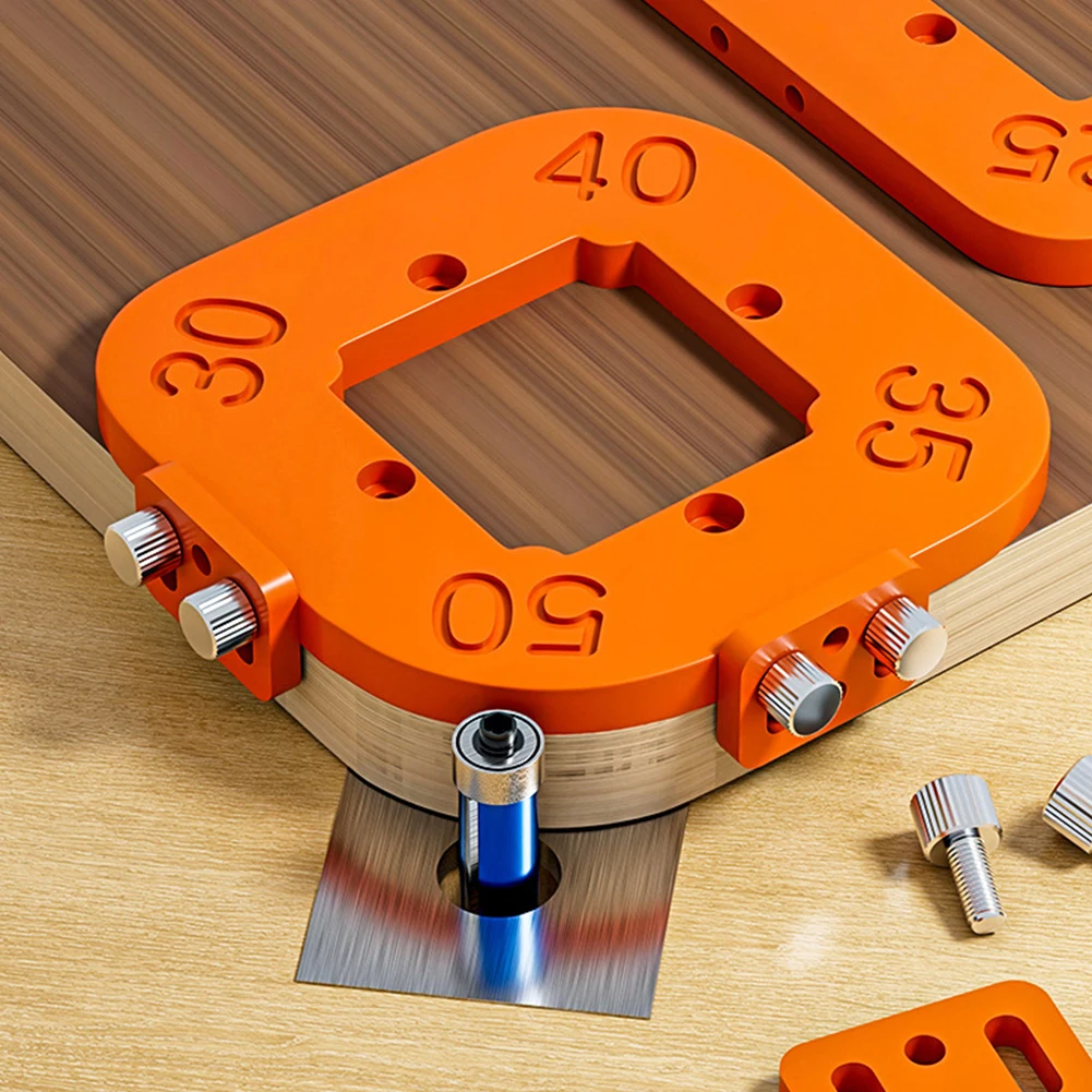 Holzbearbeitungs-Fräser-Eckradius-Schablonen, Fräsvorrichtung für Gebogene Ecken, Kreisförmiges Radius-Werkzeug, Bogen-Schneid-Hilfswerkzeug Image