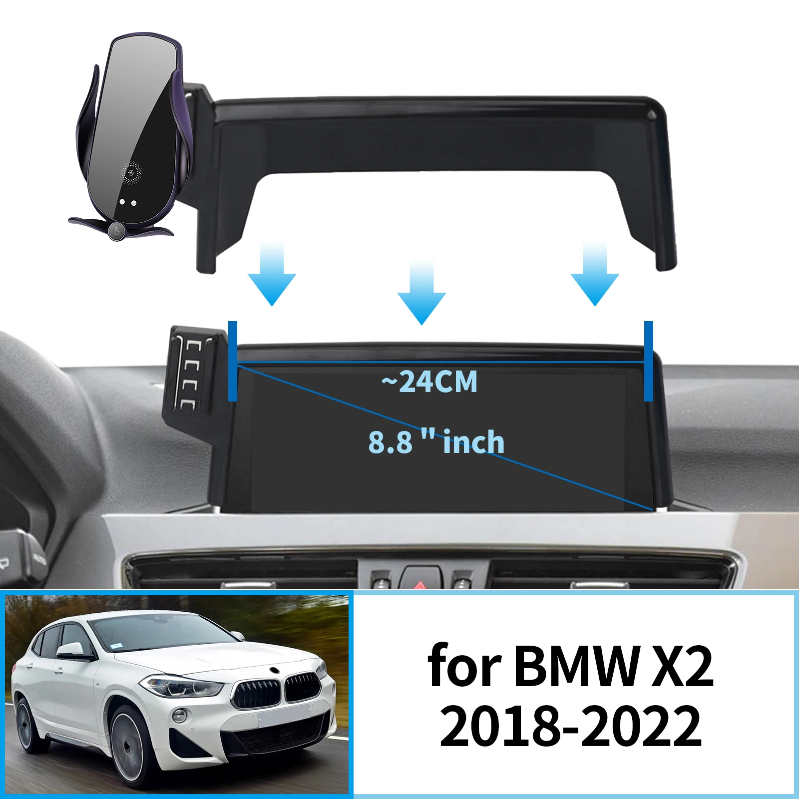 Auto-Handyhalter für BMW X2 2018 ~ 2022 F39 (8,8 Zoll) GPS-Halterung Navigationsständer Autozubehör Image