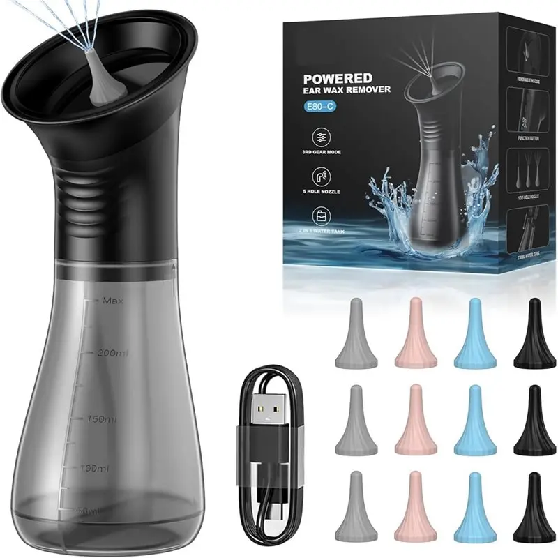 ABUU-Ohrenschmalz-Entfernungsset Elektrischer Ohrenreiniger mit Spülsystem Sicheres & Effektives Ohrenreinigungswerkzeug Image