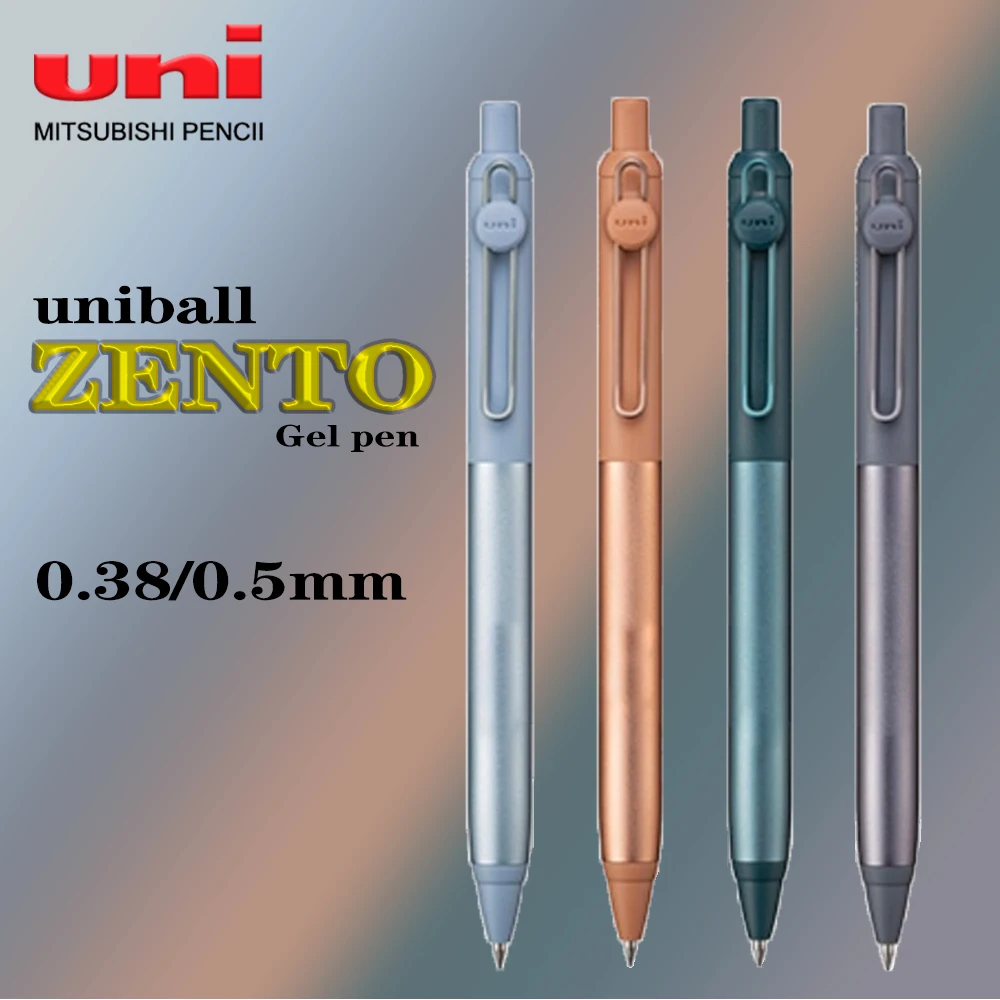 Japan UNI Small Thick Core Limited Gel Pen ZENTO Thick Black One Low Center of Gravity Uniball Signature Pen School Stationery Image