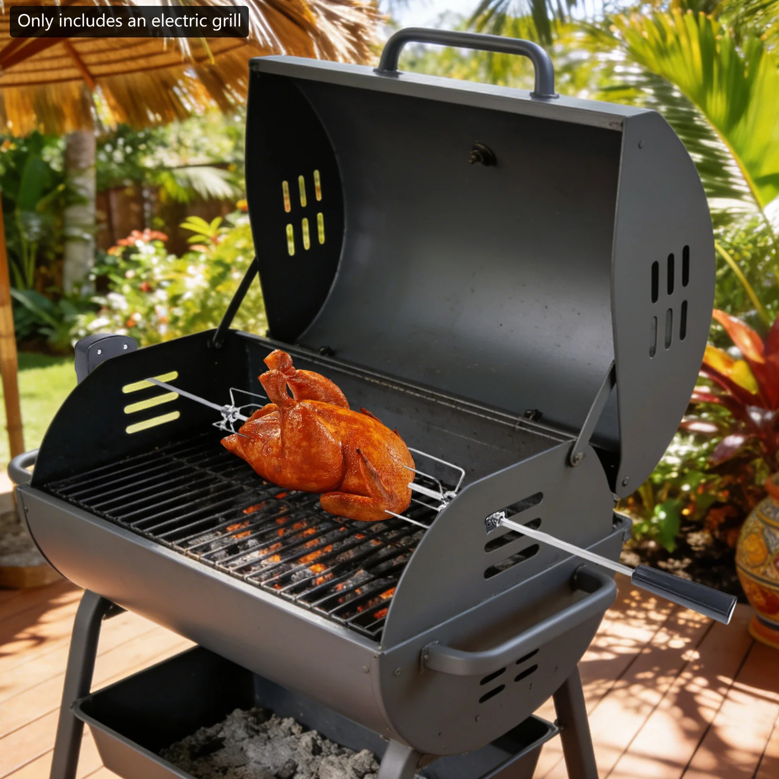 Elektrischer BBQ-Grillspieß Outdoor-Grill Rotisserie-Set Image